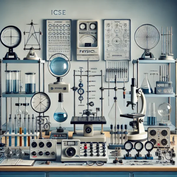 Physics tools, meters, and prisms.